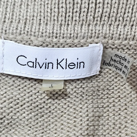 Calvin Klein Beige and Cream Cowl Neck Sweater - Picture 10 of 12